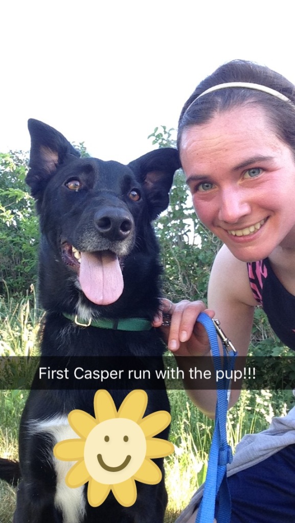 My dog and I after our first run in Casper